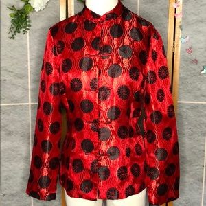 Red Floral Blazer
